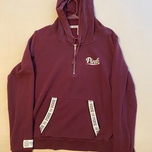 Pink half zip hoodie